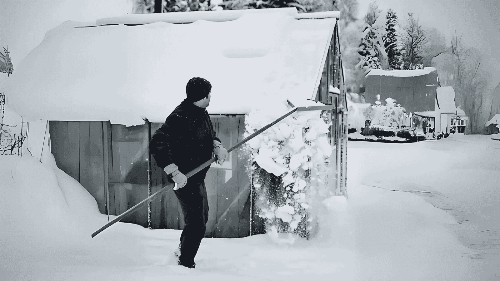 Roof Snow Shoveling
