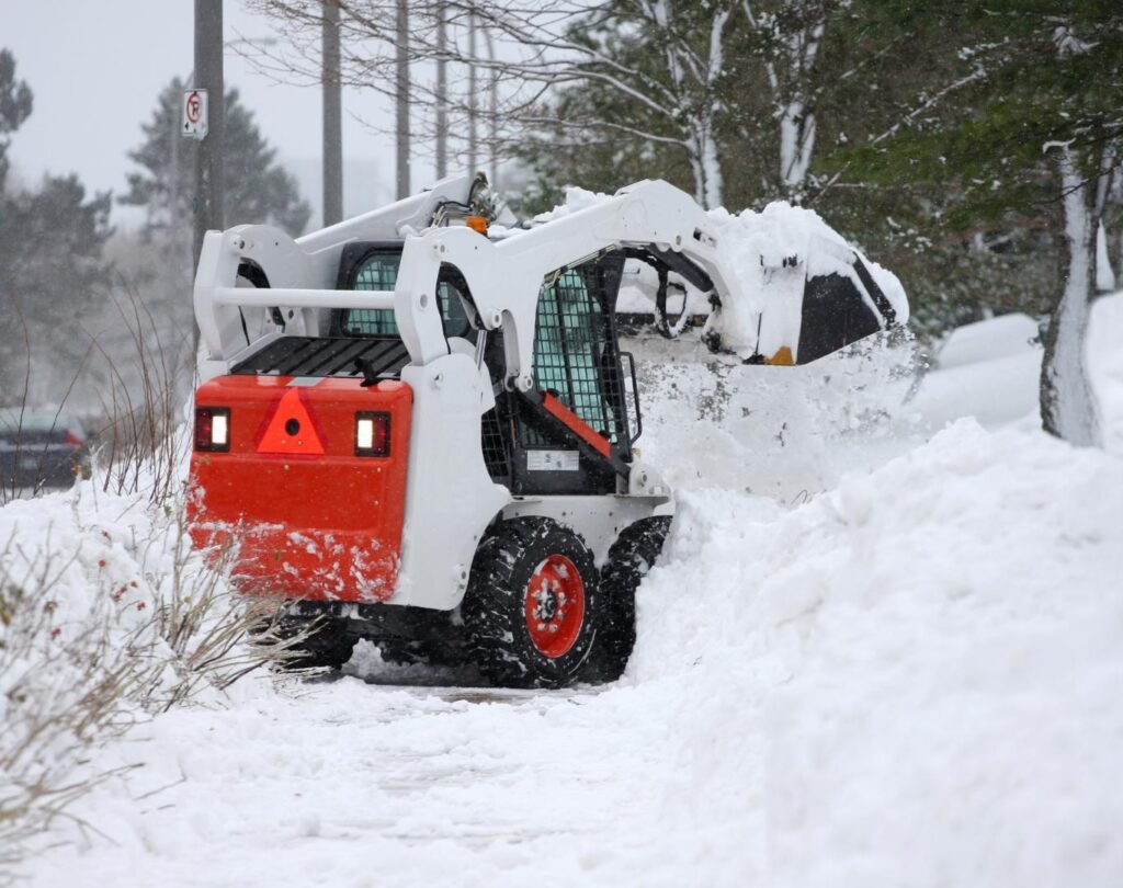 Snow shoveling in Grand Lake, CO, after heavy snowfall